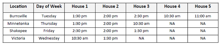 Arlen Solem House Schedule Emerald Crest Locations